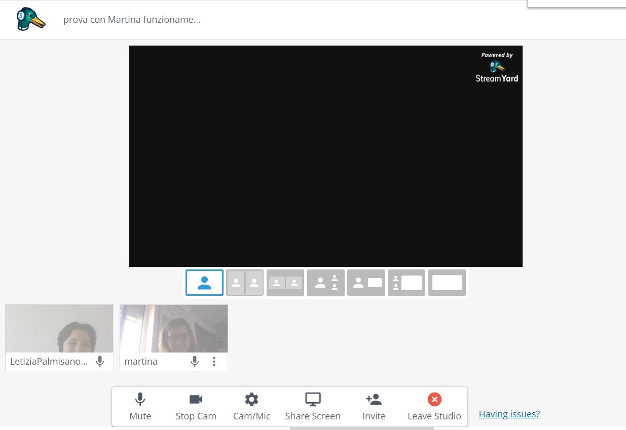 come andare in diretta su facebook con streamyard