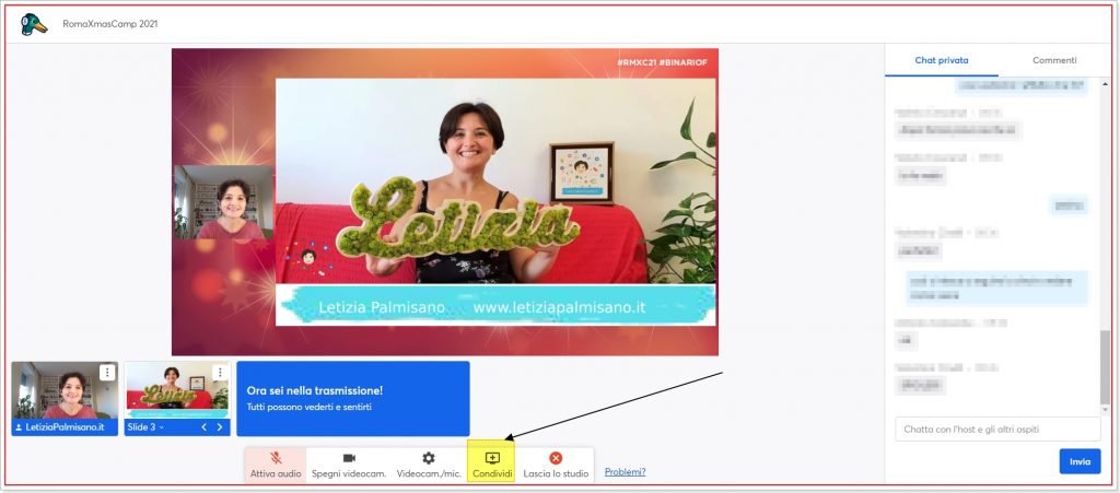 caricare slide su streamyard come fare