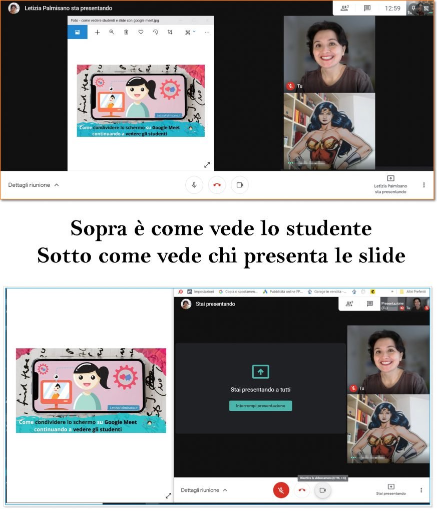 come vedere il pubblico e le slide