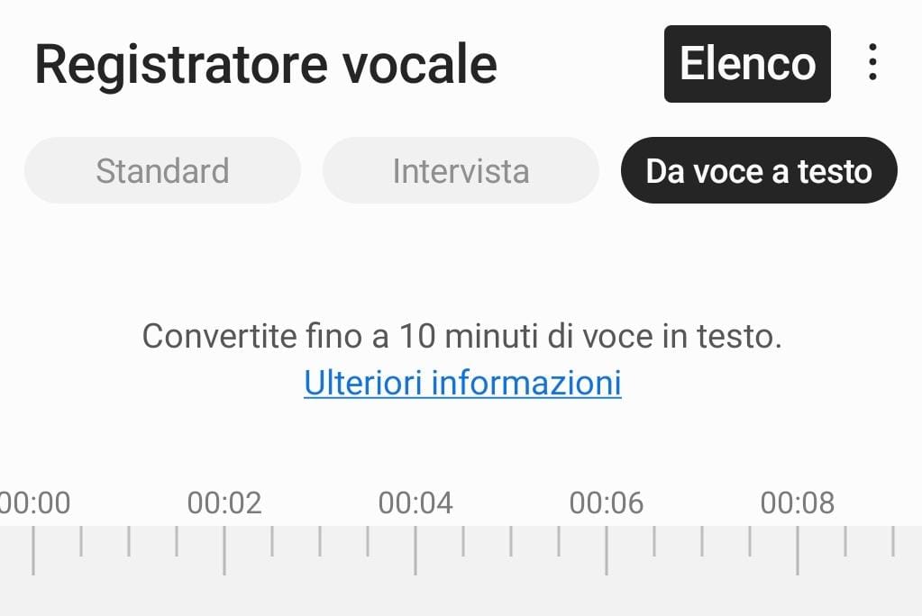 registratore vocale che trascrive